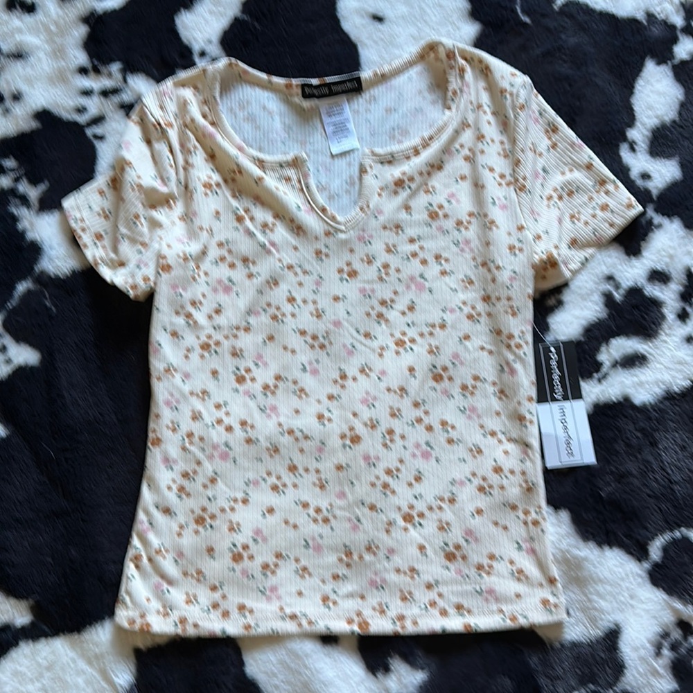 beige, with small cute flowers